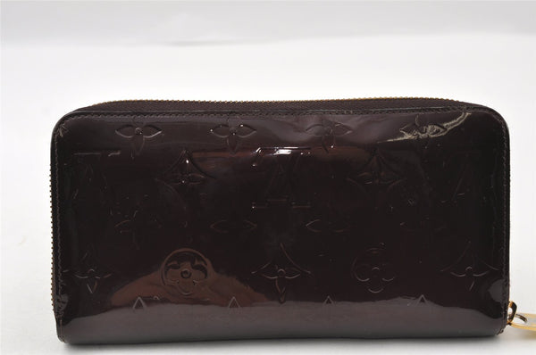 Authentic Louis Vuitton Vernis Zippy Wallet Long Purse Brown M93522 LV 5647I