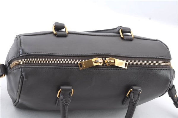 Authentic SAINT LAURENT Baby Duffle 2Way Shoulder Hand Bag Leather Gray 5648C