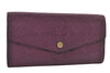 Auth Louis Vuitton Monogram Empreinte Portefeuille Curieuse Wallet Purple 5648I