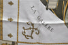 Authentic HERMES Carre 90 Scarf "VUE DU CAROSSE DE LA GALERE" Silk Beige 5650D