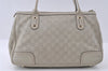 Authentic GUCCI Guccissima Princy Tote Bag GG Leather 177052 White 5651I