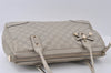 Authentic GUCCI Guccissima Princy Tote Bag GG Leather 177052 White 5651I