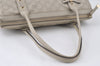 Authentic GUCCI Guccissima Princy Tote Bag GG Leather 177052 White 5651I