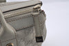 Authentic GUCCI Guccissima Princy Tote Bag GG Leather 177052 White 5651I