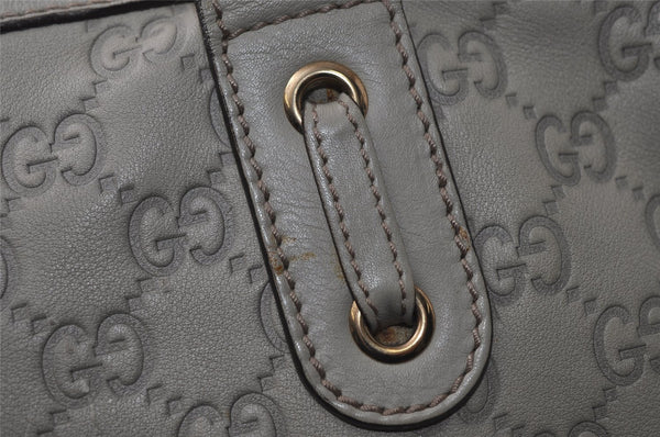 Authentic GUCCI Guccissima Princy Tote Bag GG Leather 177052 White 5651I