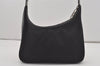 Authentic GUCCI Shoulder Bag Purse GG Canvas Leather 0013812 Black 5653I