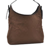 Authentic GUCCI Vintage Shoulder Tote Bag GG Canvas Leather 106242 Brown 5654I