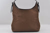 Authentic GUCCI Vintage Shoulder Tote Bag GG Canvas Leather 106242 Brown 5654I