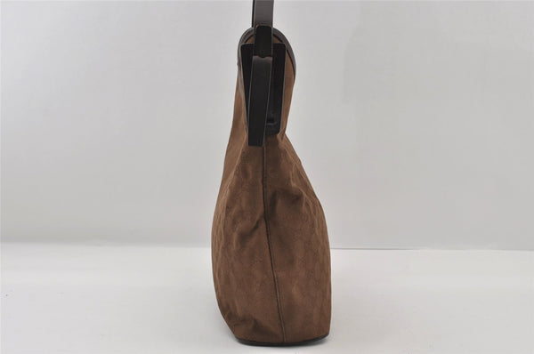 Authentic GUCCI Vintage Shoulder Tote Bag GG Canvas Leather 106242 Brown 5654I