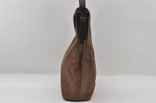 Authentic GUCCI Vintage Shoulder Tote Bag GG Canvas Leather 106242 Brown 5654I