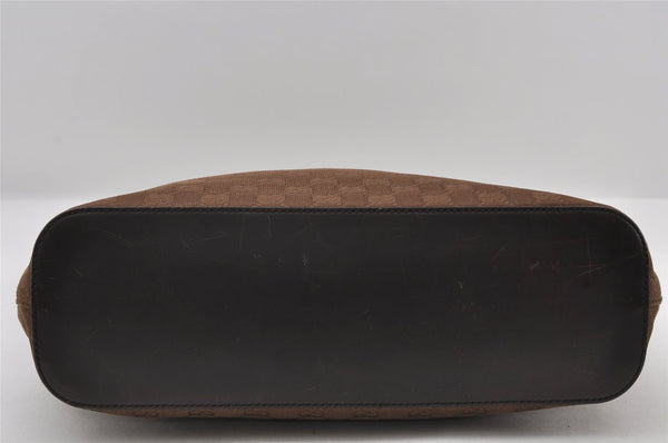 Authentic GUCCI Vintage Shoulder Tote Bag GG Canvas Leather 106242 Brown 5654I