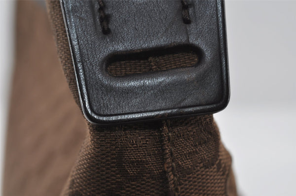 Authentic GUCCI Vintage Shoulder Tote Bag GG Canvas Leather 106242 Brown 5654I