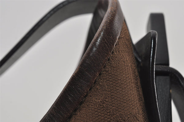 Authentic GUCCI Vintage Shoulder Tote Bag GG Canvas Leather 106242 Brown 5654I