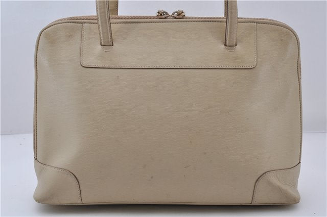 Authentic GUCCI Shoulder Hand Bag Purse Leather 0021122 Ivory 5655C