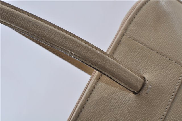 Authentic GUCCI Shoulder Hand Bag Purse Leather 0021122 Ivory 5655C