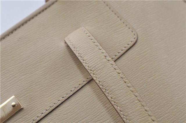 Authentic GUCCI Shoulder Hand Bag Purse Leather 0021122 Ivory 5655C