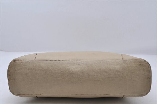 Authentic GUCCI Shoulder Hand Bag Purse Leather 0021122 Ivory 5655C