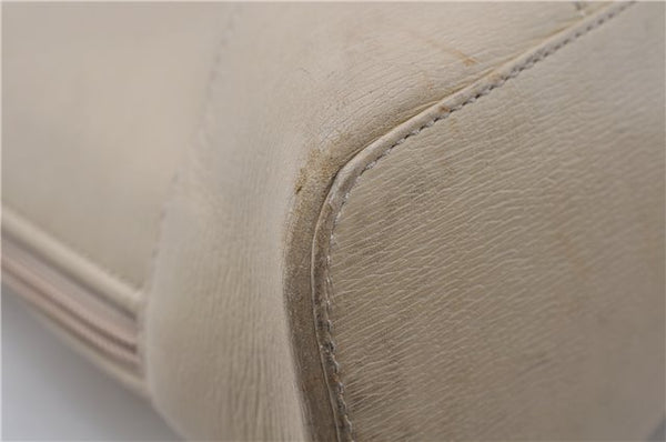 Authentic GUCCI Shoulder Hand Bag Purse Leather 0021122 Ivory 5655C