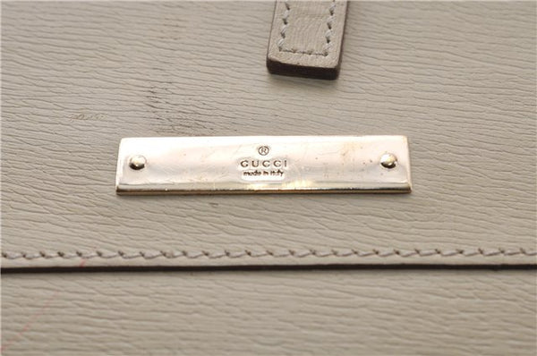 Authentic GUCCI Shoulder Hand Bag Purse Leather 0021122 Ivory 5655C