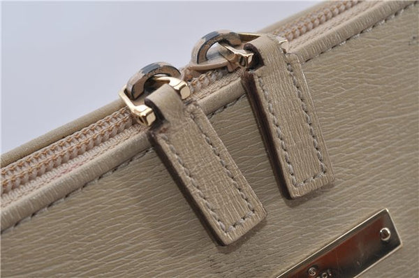 Authentic GUCCI Shoulder Hand Bag Purse Leather 0021122 Ivory 5655C