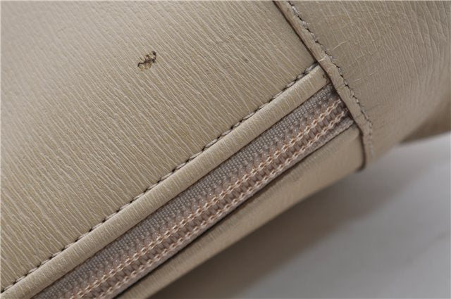 Authentic GUCCI Shoulder Hand Bag Purse Leather 0021122 Ivory 5655C
