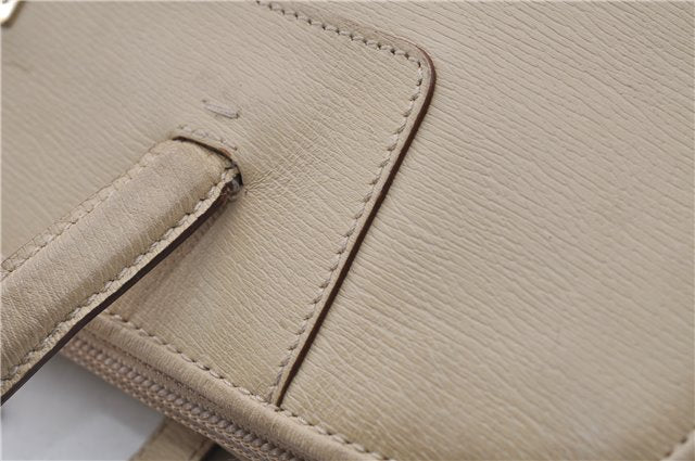 Authentic GUCCI Shoulder Hand Bag Purse Leather 0021122 Ivory 5655C