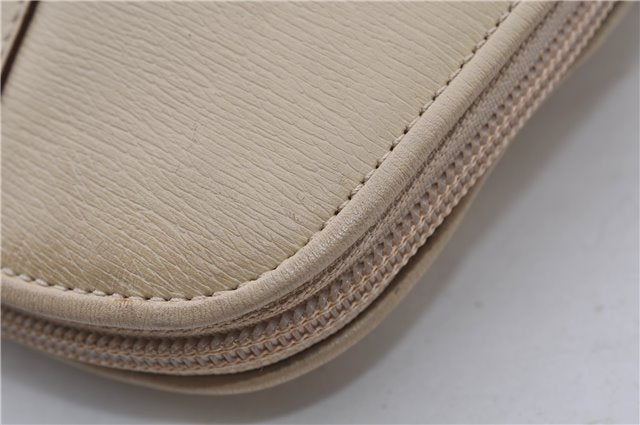 Authentic GUCCI Shoulder Hand Bag Purse Leather 0021122 Ivory 5655C