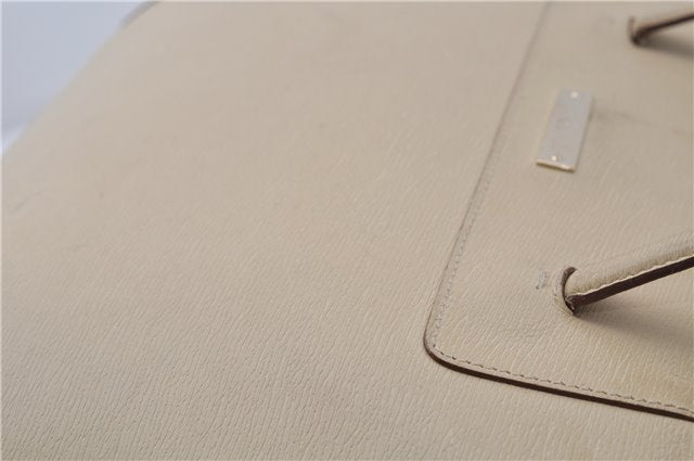 Authentic GUCCI Shoulder Hand Bag Purse Leather 0021122 Ivory 5655C