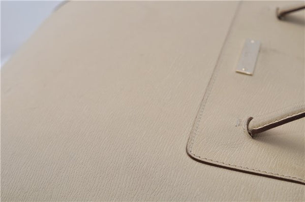 Authentic GUCCI Shoulder Hand Bag Purse Leather 0021122 Ivory 5655C
