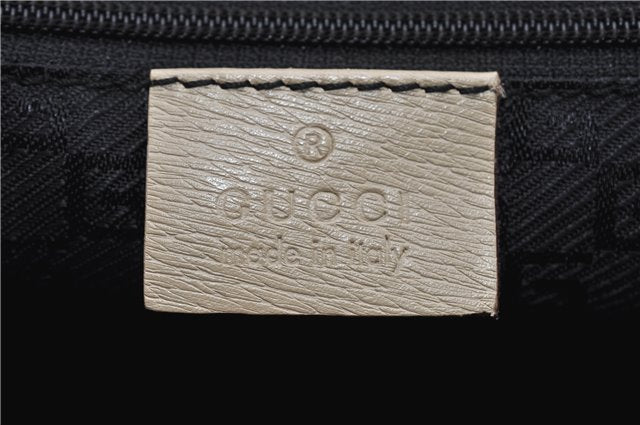 Authentic GUCCI Shoulder Hand Bag Purse Leather 0021122 Ivory 5655C