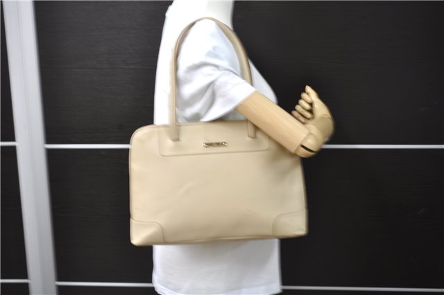 Authentic GUCCI Shoulder Hand Bag Purse Leather 0021122 Ivory 5655C