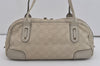 Authentic GUCCI Guccissima Princy GG Leather Shoulder Bag 161720 White 5655I