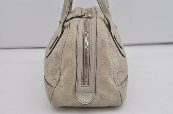 Authentic GUCCI Guccissima Princy GG Leather Shoulder Bag 161720 White 5655I