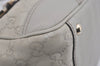 Authentic GUCCI Guccissima Princy GG Leather Shoulder Bag 161720 White 5655I
