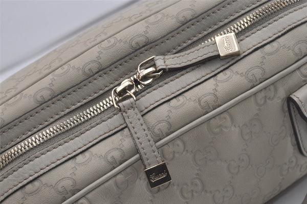 Authentic GUCCI Guccissima Princy GG Leather Shoulder Bag 161720 White 5655I