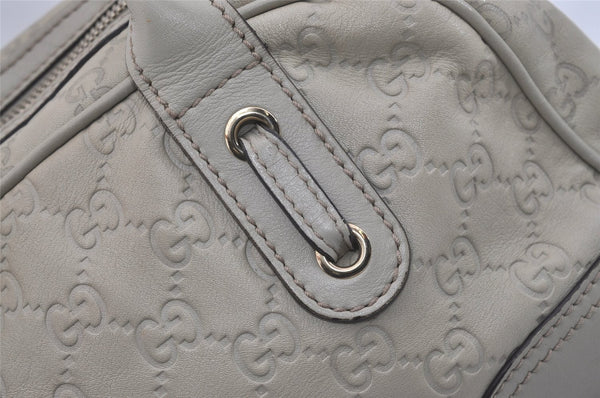 Authentic GUCCI Guccissima Princy GG Leather Shoulder Bag 161720 White 5655I