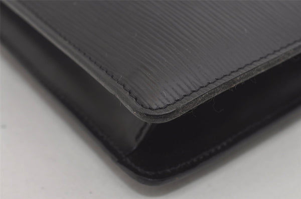 Authentic Louis Vuitton Epi Montaigne 27 Clutch Hand Bag Black M52652 LV 5656I