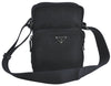 Authentic PRADA Nylon Tessuto Shoulder Cross Body Bag Purse Black 5657C