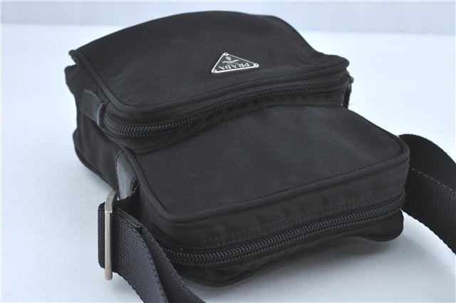 Authentic PRADA Nylon Tessuto Shoulder Cross Body Bag Purse Black 5657C