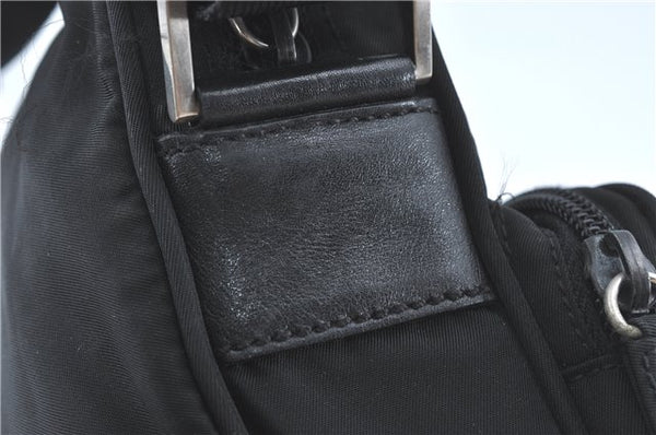 Authentic PRADA Nylon Tessuto Shoulder Cross Body Bag Purse Black 5657C
