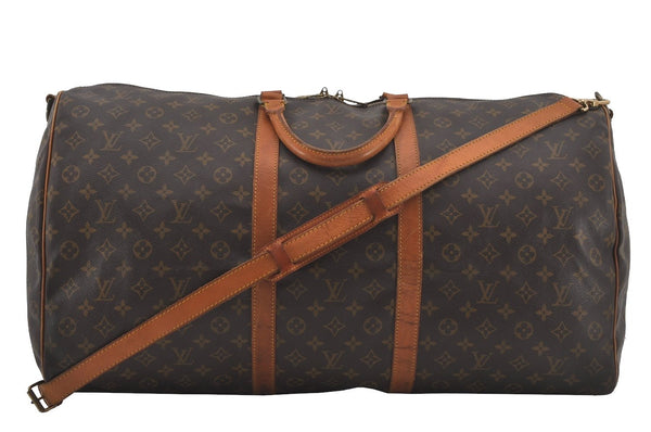 Authentic Louis Vuitton Monogram Keepall Bandouliere 60 M41412 Boston Bag 5659I