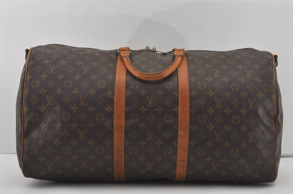 Authentic Louis Vuitton Monogram Keepall Bandouliere 60 M41412 Boston Bag 5659I