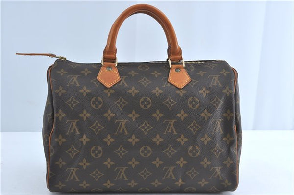 Authentic Louis Vuitton Monogram Speedy 30 Hand Boston Bag M41526 LV 5660B