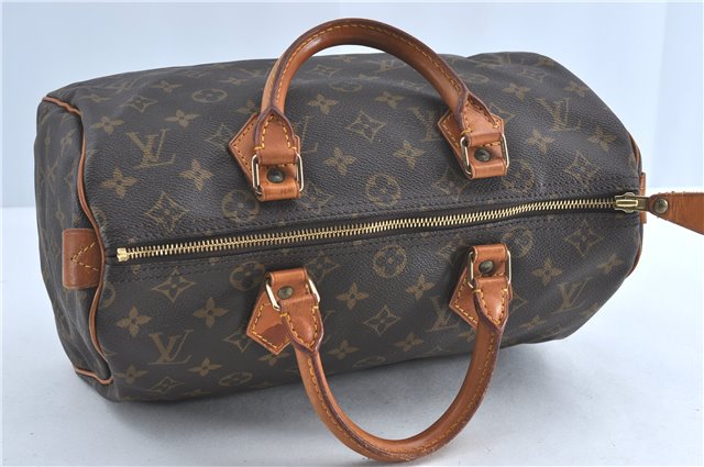 Authentic Louis Vuitton Monogram Speedy 30 Hand Boston Bag M41526 LV 5660B