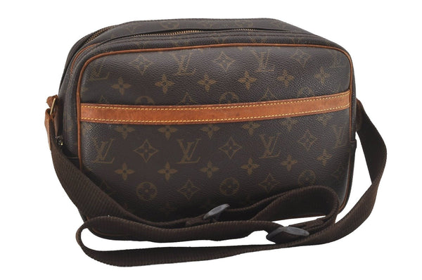Authentic Louis Vuitton Monogram Reporter PM Shoulder Cross Bag M45254 LV 5660I