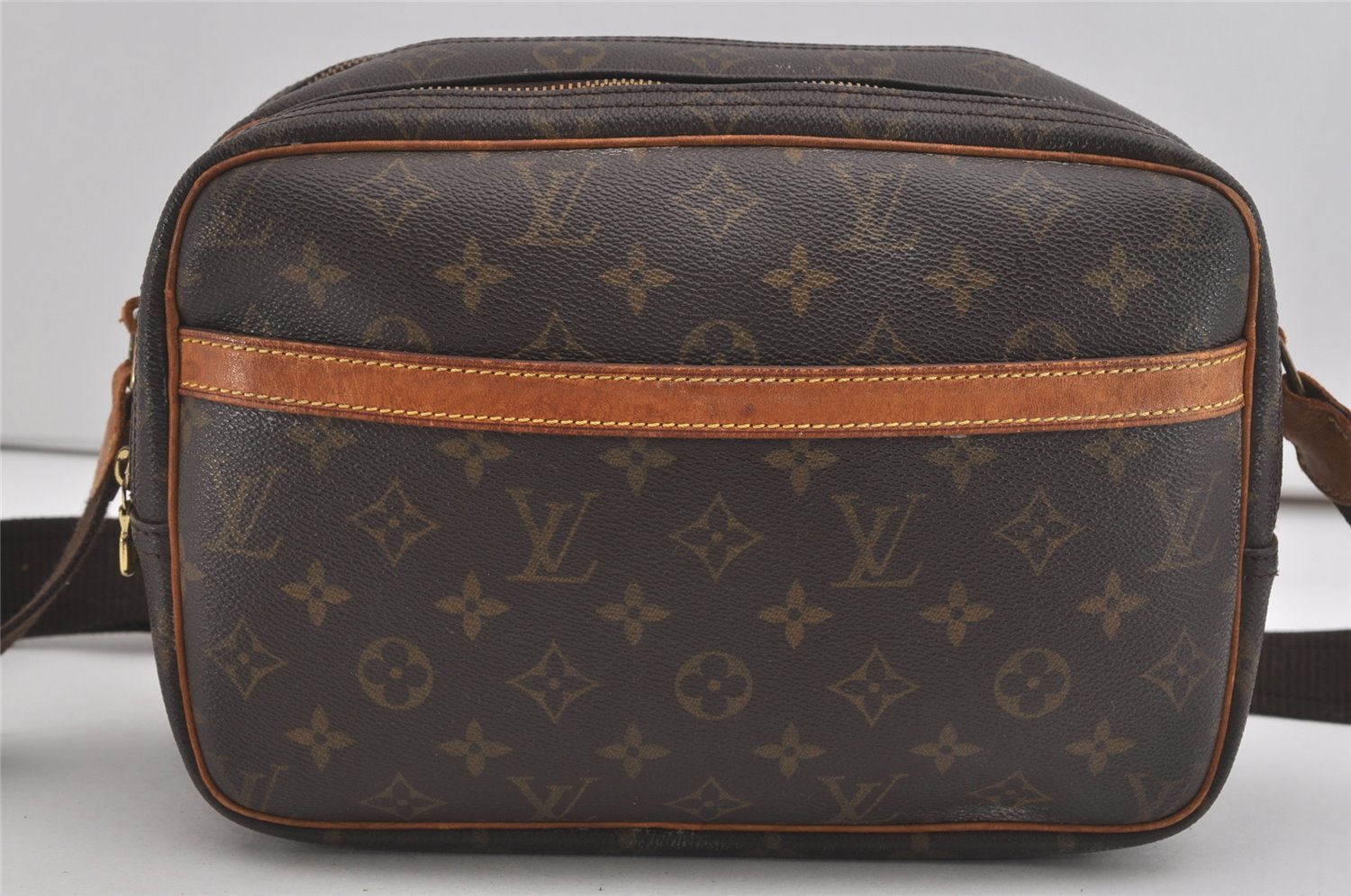 Authentic Louis Vuitton Monogram Reporter PM Shoulder Cross Bag M45254 LV 5660I