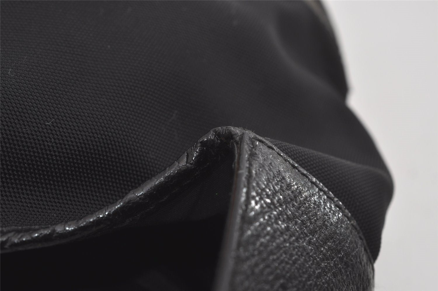 Authentic GUCCI Jackie Shoulder Hand Bag Purse Nylon Leather 0013306 Black 5661I