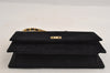 Auth CHANEL Mademoiselle Velour Leather Chain Shoulder Bag Purse Black 5663I