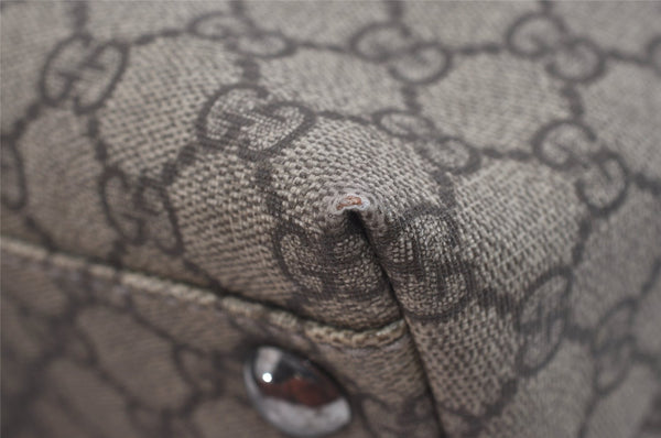 Authentic GUCCI Vintage Shoulder Tote Bag GG PVC Leather 114288 Brown 5664I