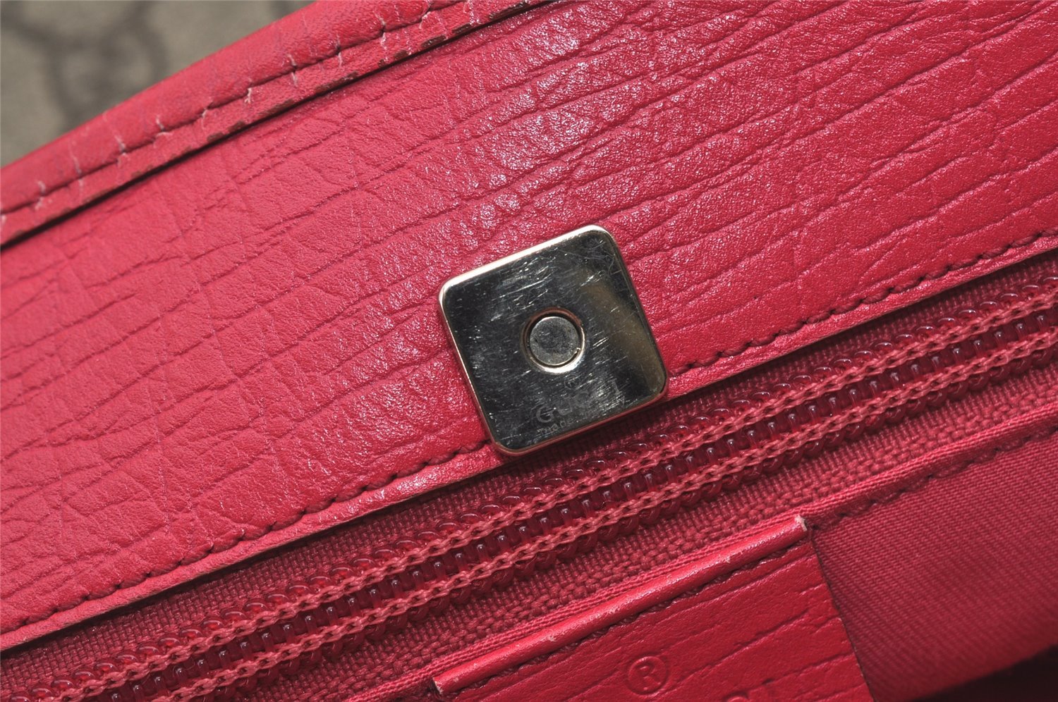 Authentic GUCCI Vintage Shoulder Tote Bag GG PVC Leather 114288 Brown 5664I